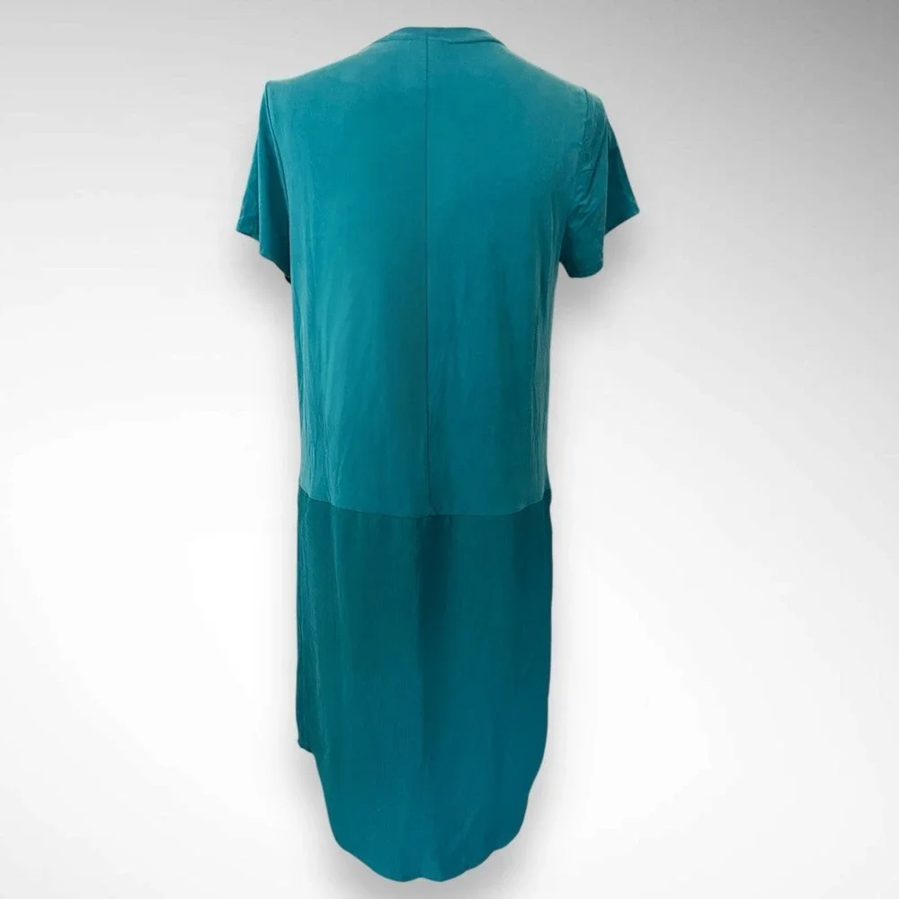 ANTHROPOLOGIE DOLAN LEFT COAST Teal Short Sleeve Shift Dress With Pockets |‎ NWT - Picture 3 of 8